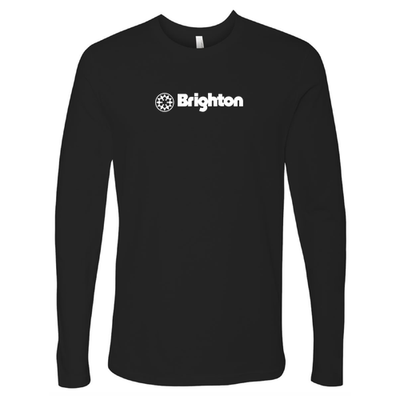 Brighton Adult Long Sleeve White Chest Logo Black 