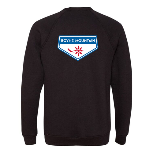 Boyne Mountain Adult Crewneck Full Color Chest and Back Logo Black 