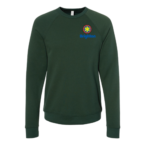 Brighton Adult Crewneck Full Color Chest and Back Logo Forest 