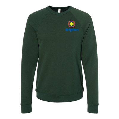Brighton Adult Crewneck Full Color Chest and Back Logo Forest 