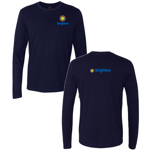 Brighton Adult Long Sleeve Full Color Chest and Back Logo Midnight Navy 