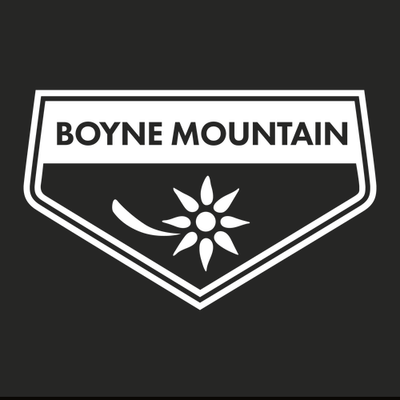 Boyne Mountain Adult Crewneck White Chest Logo Black 