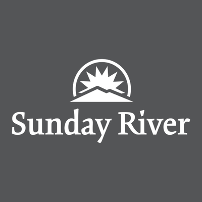 Sunday River Adult Hoodie White Chest and Back Logo Asphalt 