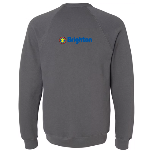 Brighton Adult Crewneck Full Color Chest and Back Logo Asphalt 