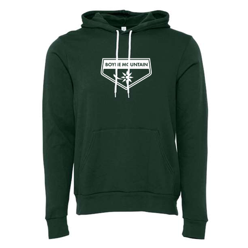 Boyne Mountain Adult Hoodie White Chest Logo Forest 
