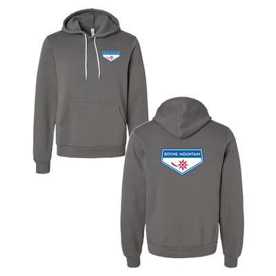 Boyne Mountain Adult Hoodie Full Color Chest and Back Logo Asphalt 