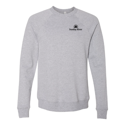 Sunday River Adult Crewneck Black Chest and Back Logo Athletic Heather 