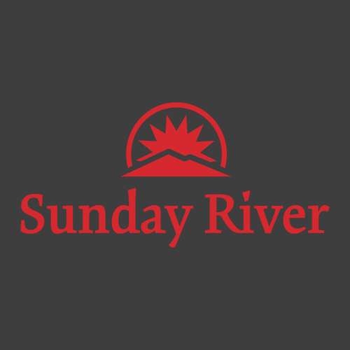 Sunday River Adult Long Sleeve Red Chest and Back Logo Heavy Metal 