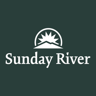 Sunday River Adult Long Sleeve White Chest and Back Logo Forest 
