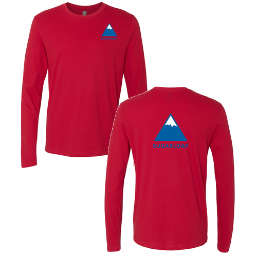 Sugarloaf Adult Long Sleeve Full Color Chest and Back Logo Red
