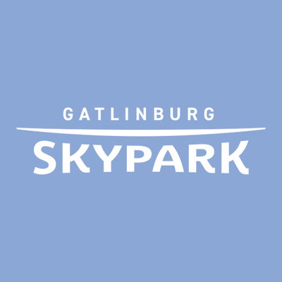 Gatlinburg SkyPark Adult Crewneck White Chest Logo Carolina Blue