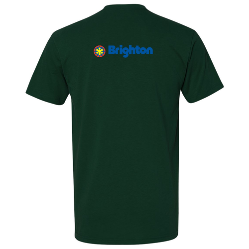 Brighton Adult T-Shirt Full Color Chest and Back Logo Forest 