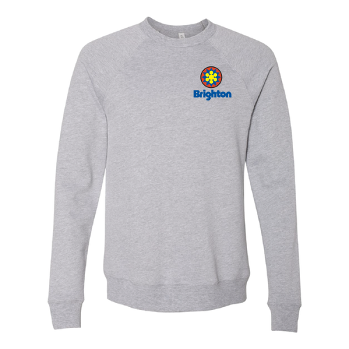 Brighton Adult Crewneck Full Color Chest and Back Logo Athletic Heather 