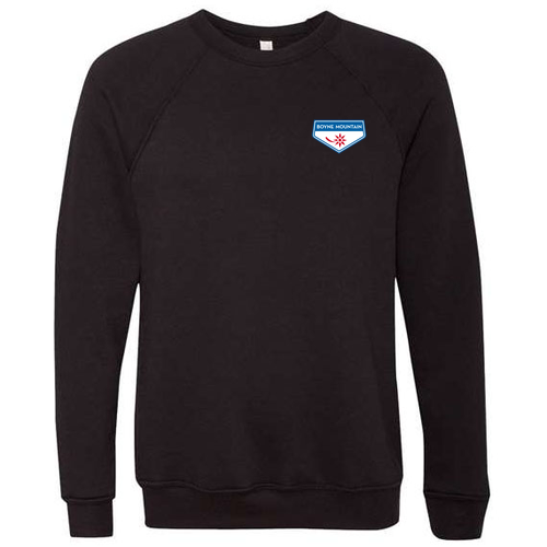 Boyne Mountain Adult Crewneck Full Color Chest and Back Logo Black 