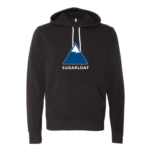 Sugarloaf Adult Hoodie Full Color Chest Logo Black