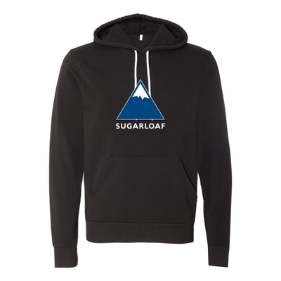 Sugarloaf Adult Hoodie Full Color Chest Logo Black