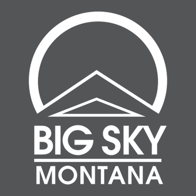 Big Sky Adult Crewneck White Chest and Back Logo Asphalt 