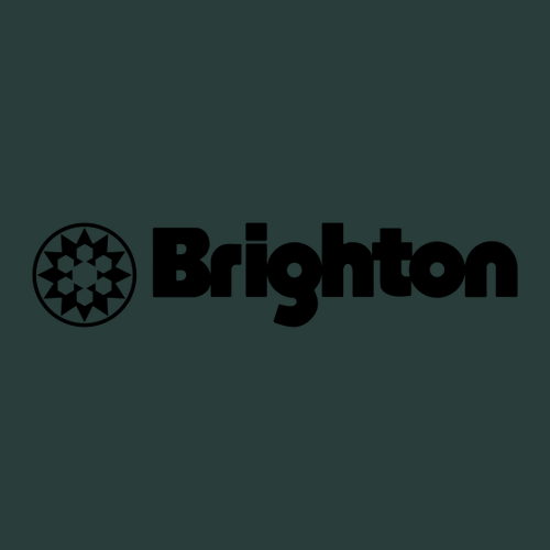 Brighton Adult Crewneck Black Chest Logo Forest 