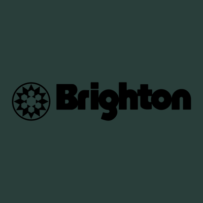 Brighton Adult Crewneck Black Chest Logo Forest 
