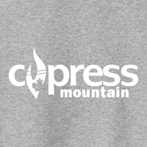 Cypress Adult Crewneck White Chest and Back Logo Athletic Heather 