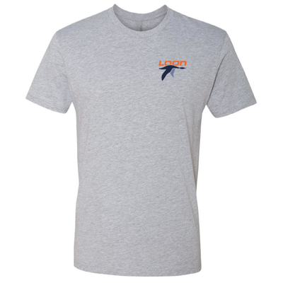 Loon Mountain Adult T-Shirt Full Color Chest and Back Logo Heather Grey