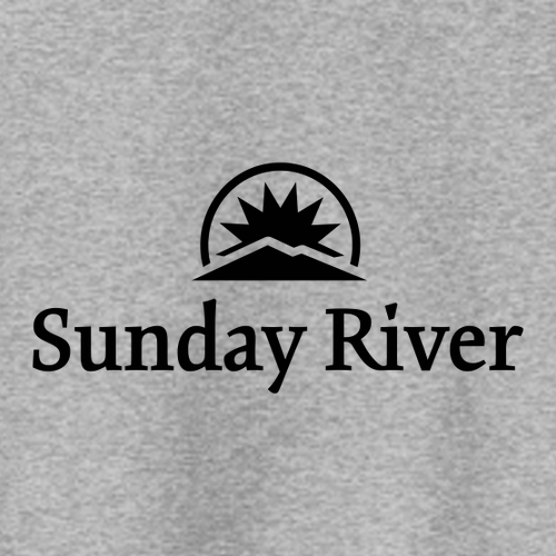 Sunday River Adult Crewneck Black Chest and Back Logo Athletic Heather 