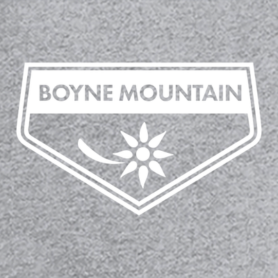 Boyne Mountain Adult Long Sleeve White Chest Logo Heather Grey 