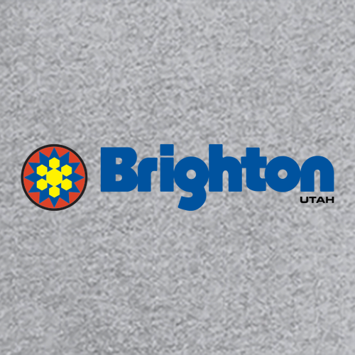 Brighton Adult T-Shirt Full Color Chest Logo Heather Grey 