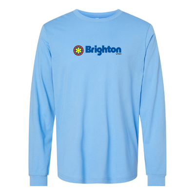 Brighton Adult Long Sleeve Full Color Chest Logo Carolina Blue 