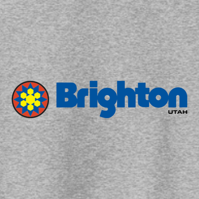 Brighton Adult Hoodie Full Color Chest Logo Athletic Heather 