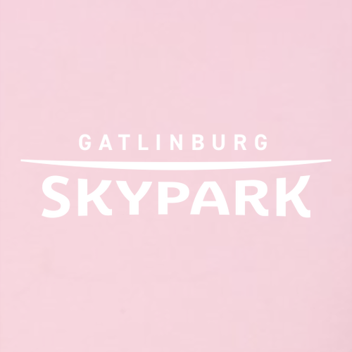 Gatlinburg SkyPark Adult Crewneck White Chest Logo Pink
