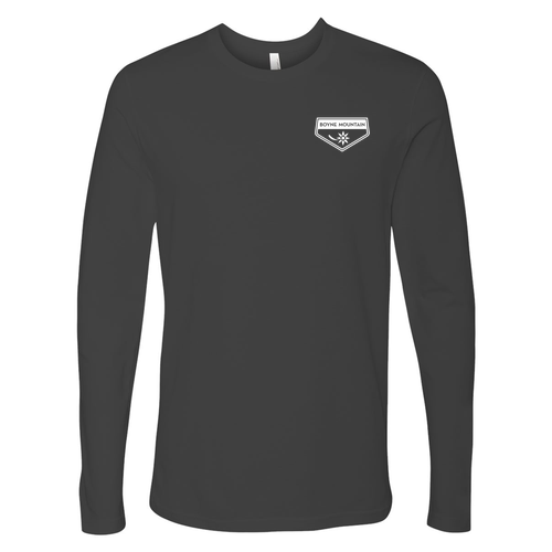 Boyne Mountain Adult Long Sleeve White Chest and Back Logo Heavy Metal 