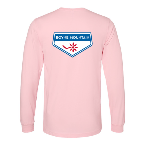 Boyne Mountain Adult Long Sleeve Full Color Chest and Back Logo Pink 