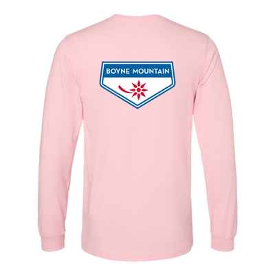 Boyne Mountain Adult Long Sleeve Full Color Chest and Back Logo Pink 