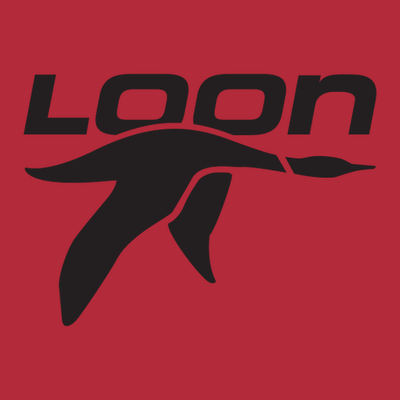 Loon Mountain Adult Long Sleeve Black Chest Logo Red