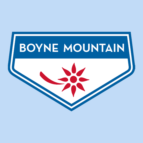 Boyne Mountain Adult T-Shirt Full Color Chest and Back Logo Light Blue 