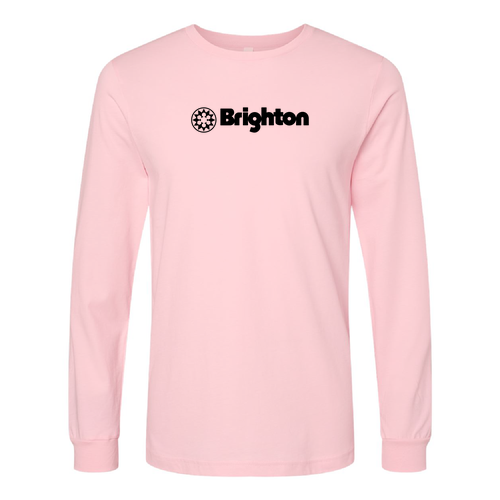 Brighton Adult Long Sleeve Black Chest Logo Pink 