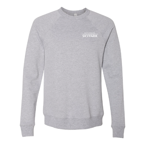 Gatlinburg SkyPark Adult Crewneck White Chest and Back Logo Athletic Heather