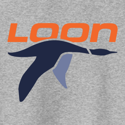 Loon Mountain Adult Hoodie Full Color Chest Logo Athletic Heather