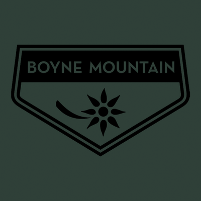 Boyne Mountain Adult T-Shirt Black Chest and Back Logo Forest 