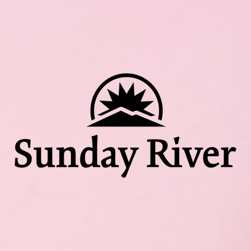Sunday River Adult Crewneck Black Chest Logo Pink 