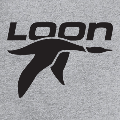 Loon Mountain Adult T-Shirt Black Chest Logo Heather Grey