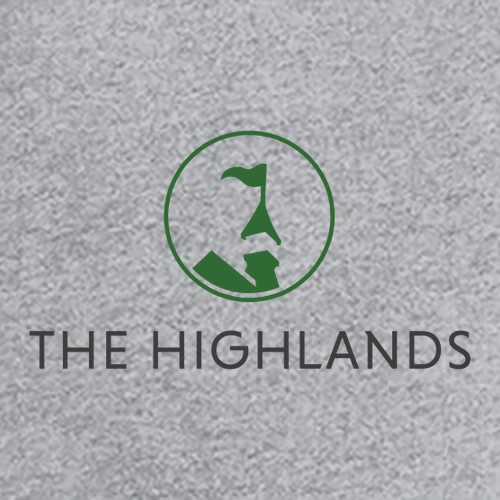 The Highlands Adult T-Shirt Full Color Chest Logo Heather Grey 