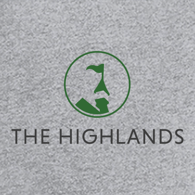 The Highlands Adult T-Shirt Full Color Chest Logo Heather Grey 