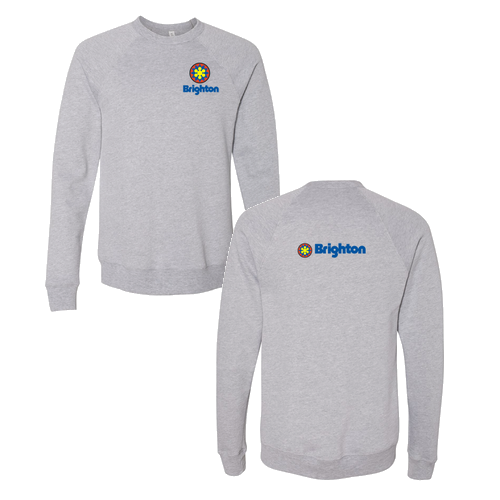 Brighton Adult Crewneck Full Color Chest and Back Logo Athletic Heather 