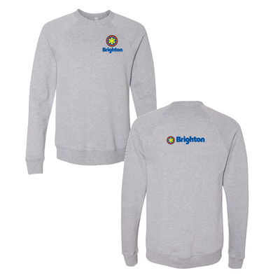 Brighton Adult Crewneck Full Color Chest and Back Logo Athletic Heather 