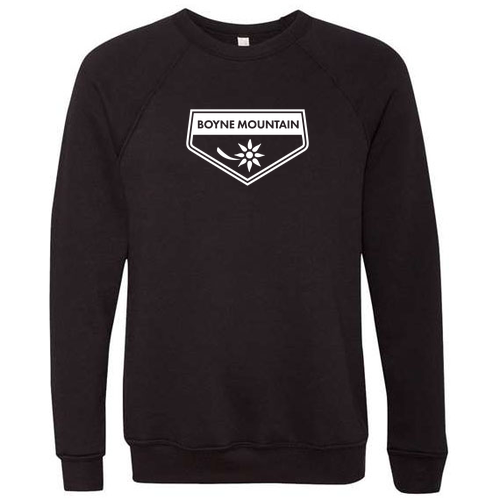 Boyne Mountain Adult Crewneck White Chest Logo Black 
