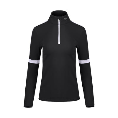 KJUS Women's Race Midlayer Half Zip 2024 BLACK/WHITE