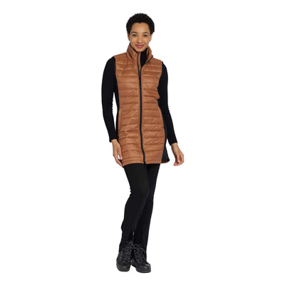 Ohsho Women's Liana Long Vest 2023 COGNAC