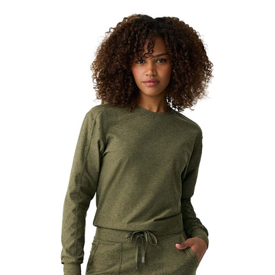 Lole Women's OM Tech Crew Neck 2025 MOSS HEATHER